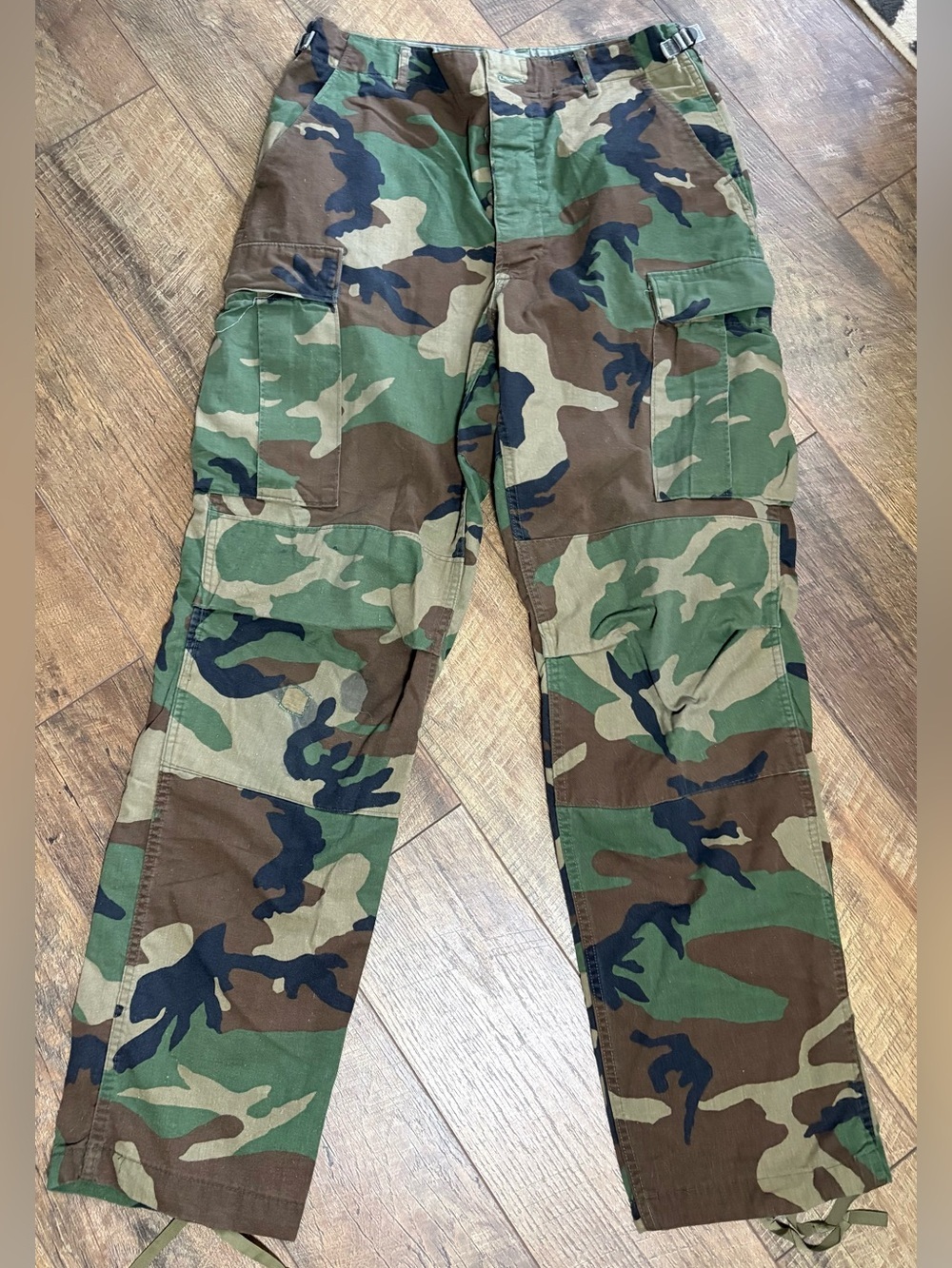 US Military Woodland Camo BDU Cargo Pants Combat 31-35 x 32.5-35.5